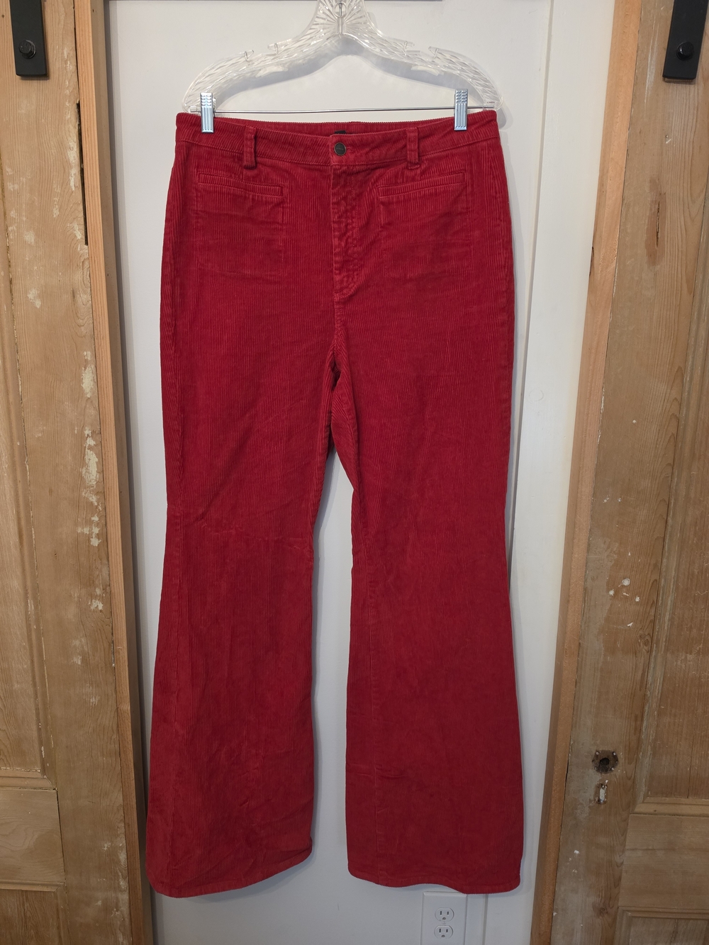 J. Crew Women's Red Corduroy Flare Pants (31T)